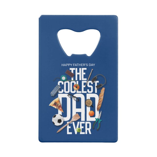 Die Moderne personalisieren Der Coolstste Vater al Geldbeutel Flaschenöffner (Vorderseite)