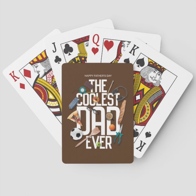 Die Moderne personalisieren Der Coolstste Vater al Spielkarten (Rückseite)