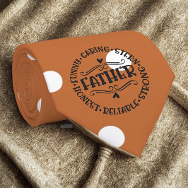 Die moderne Terracotta White Polka Dots Vatertag Krawatte