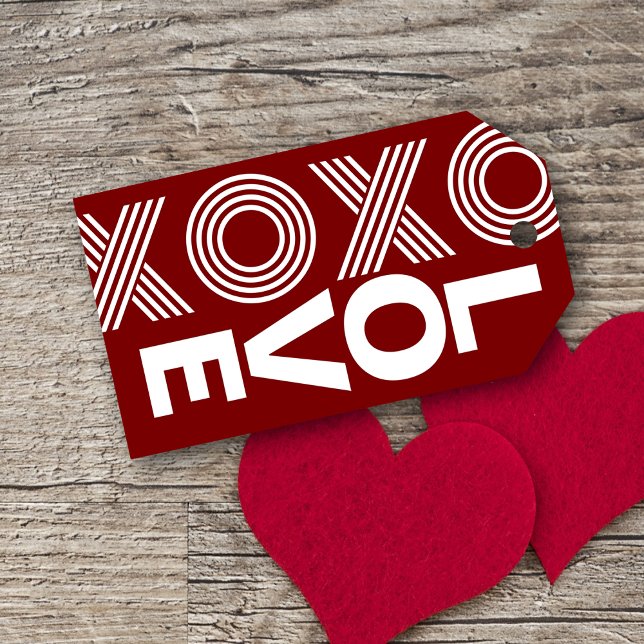 Die moderne Valentinstag-Rote Liebe Geschenkanhänger (Add charm to your gifts with red Valentine tags—romantic, stylish, and perfect for any loved one!)