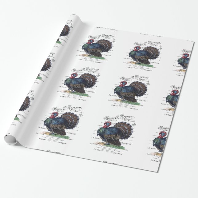 die moderne Vintage Türkei Geschenkpapier (Ungerollt)
