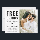 Die modernen Getränke in den Farben Schwarz und We Save The Date<br><div class="desc">Moderne Drinks in Schwarz und Weiß Save the Date im Freien.</div>