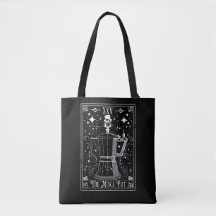 Die Moka Pot Kaffee Tarot Karte Tasche