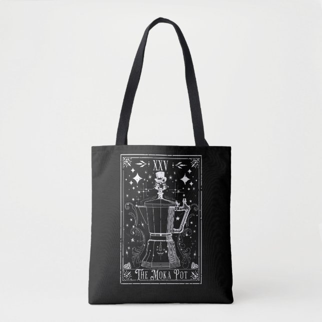 Die Moka Pot Kaffee Tarot Karte Tasche (Vorderseite)