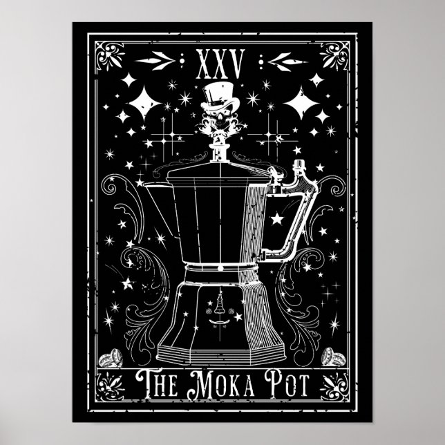 Die Moka Pot Tarot Card Poster (Vorne)