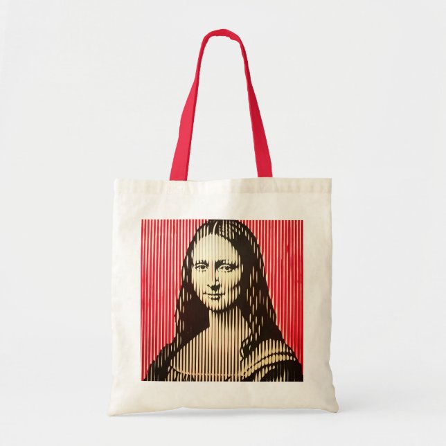 Die Mona Lisa im BAUHAUS-Stil Tragetasche (Vorne)