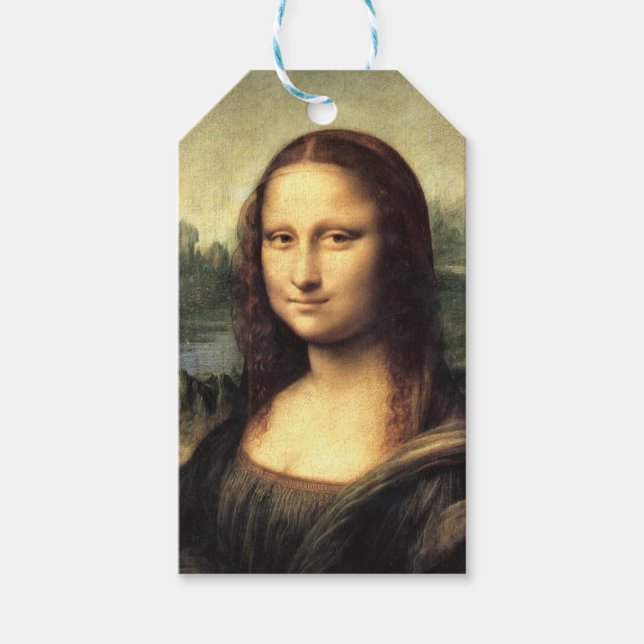 Die Mona Lisa Leonardo da Vinci Geschenkanhänger (Vorderseite)