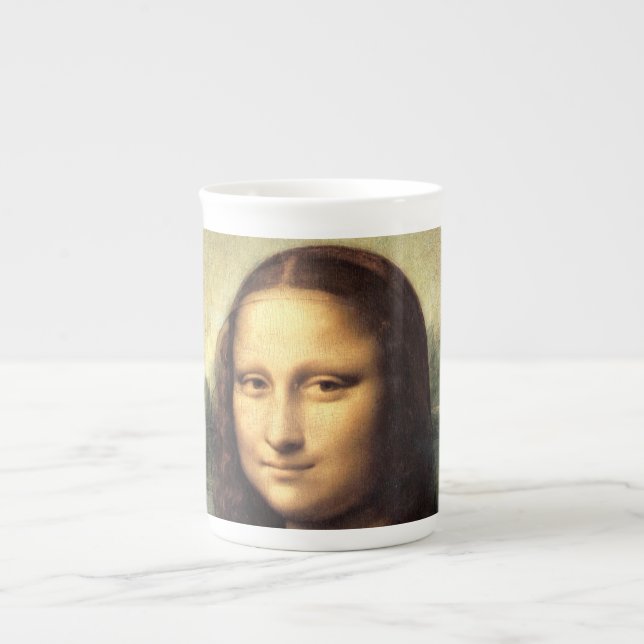 Die Mona Lisa Leonardo da Vinci Prozellantasse (Vorderseite)