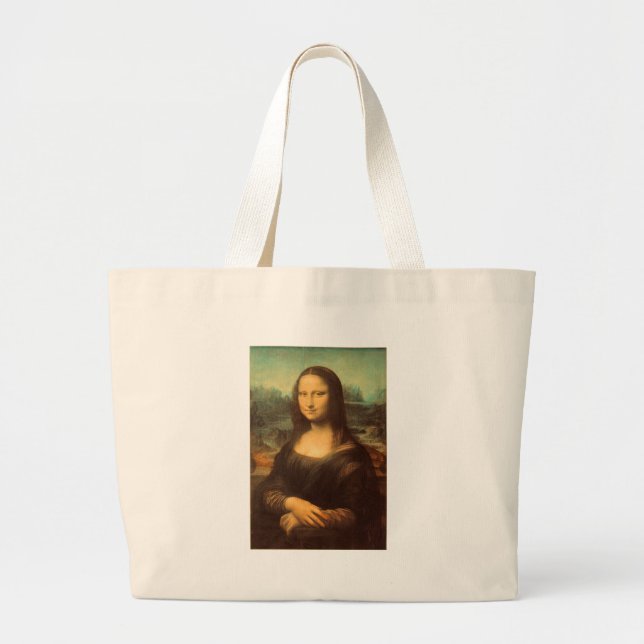 Die Mona Lisa von Leonardo da Vinci Jumbo Stoffbeutel (Vorne)