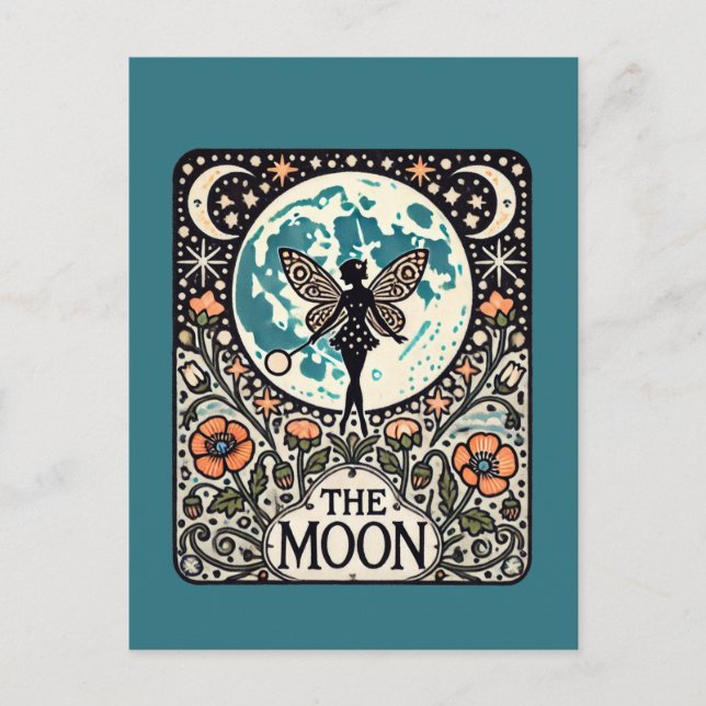 Die Mond Fairy Tarot Card Fairies Postkarte (Vorderseite)