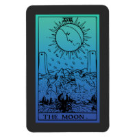 Die Mond-Tarot-Karte zeigt das Magnet