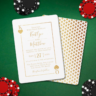 Die Mongram Playing Card Wedding Collection Einladung