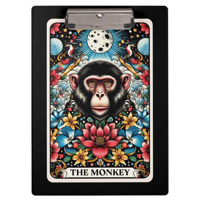 Die Monkey-Tarotkarte Klemmbrett (Vorderseite)