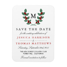 Die Monogram Berry Bush Wedding Collection Magnet