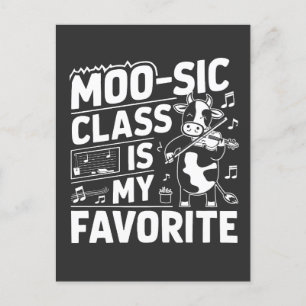 Die Moo-sic Class ist meine Lieblings-Funny-Moo-Ku Postkarte