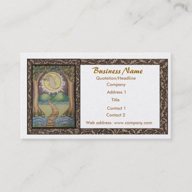 Die Moon Tarot Business Card Visitenkarte (Vorderseite)