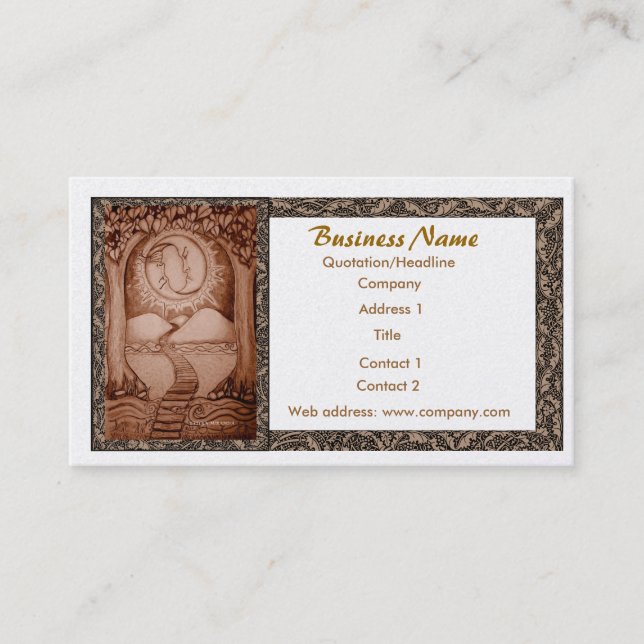 Die Moon Tarot Business Card Visitenkarte (Vorderseite)