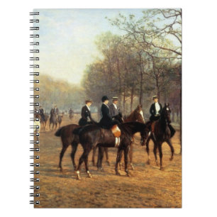 Die Morgen-Fahrt, faule Reihe, Hyde Park, 1894 (Öl Notizblock