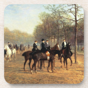Die Morgen-Fahrt, faule Reihe, Hyde Park, 1894 (Öl Untersetzer