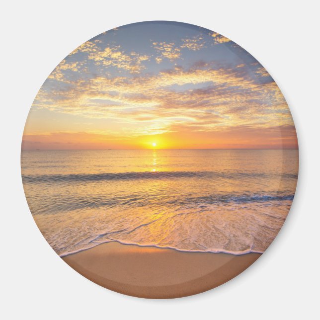 Die Morgensonne am Meer Magnet (Vorne)
