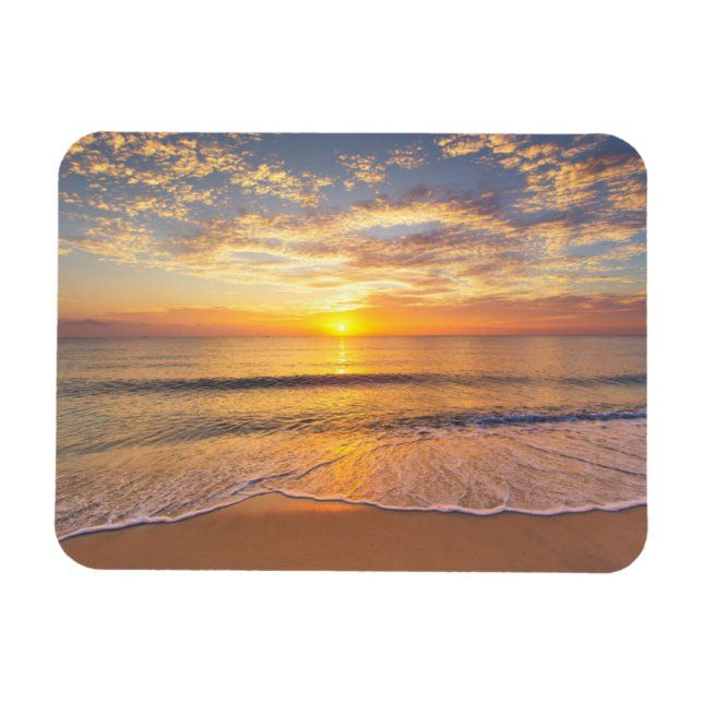 Die Morgensonne am Meer Magnet (Horizontal)