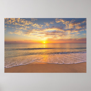 Die Morgensonne am Meer Poster