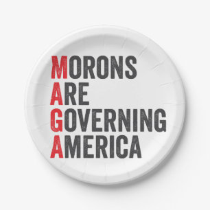 Die Morone regieren Amerika am 4. Juli Pappteller