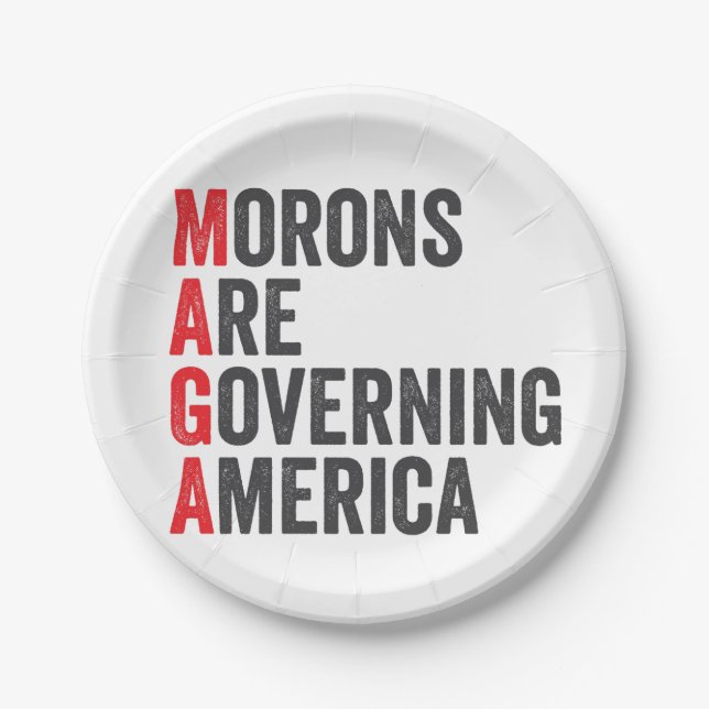 Die Morone regieren Amerika am 4. Juli Pappteller (Vorderseite)