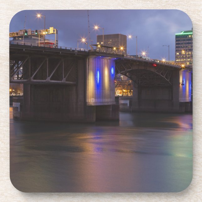 Die Morrison-Brücke über den Fluss Willamette Getränkeuntersetzer (Vorderseite)