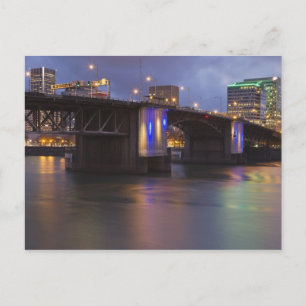 Die Morrison-Brücke über den Fluss Willamette Postkarte