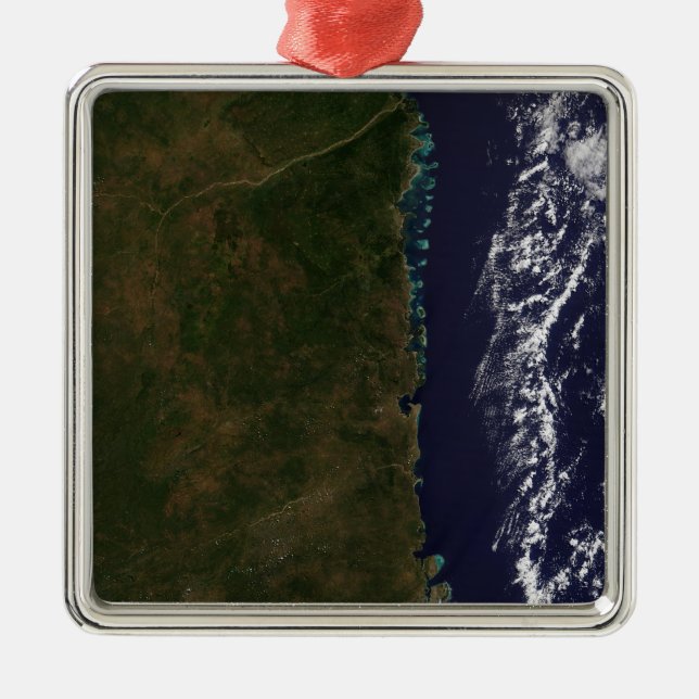 Die mosambikanische Küste Silbernes Ornament (Vorne)