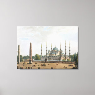 Die Moschee des Sultans Achmet in Konstantinopele, Leinwanddruck