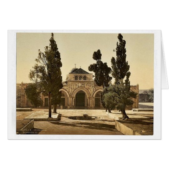 Die Moschee von EL-Aksa, Jerusalem, Heiliges Land Karte