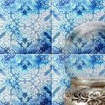 Die Motive und die Blumengestelle sind in Blau geh Fliese<br><div class="desc">Diese dekorative Keramik Kachel ist eine schöne Mischung aus Kunst und Eleganz. Das Design ist komplex und symmetrisch und bietet eine harmonische Mischung aus leafy Motiven und Blumenelementen. Die Muster sind sorgfältig gefertigt und zeigen die Finesse der traditionellen Handwerker. Die Fliesen sind in verschiedenen Blautönen gehalten, von der tiefen Marine...</div>