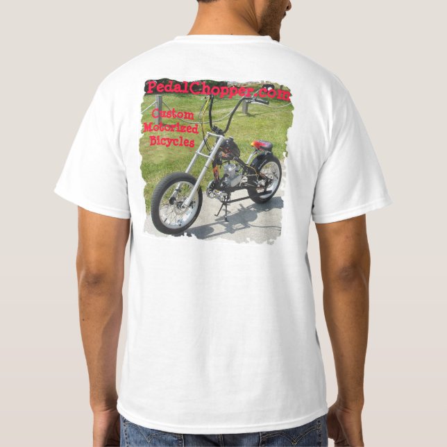 Die motorisierte Gewohnheit fährt w/picture rad T-Shirt (Rückseite)
