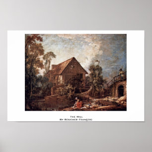 Die Mühle durch Boucher François Poster
