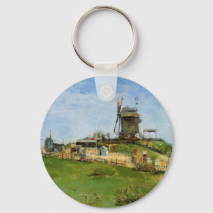 Die Mühle von Galette von Vincent van Gogh Schlüsselanhänger