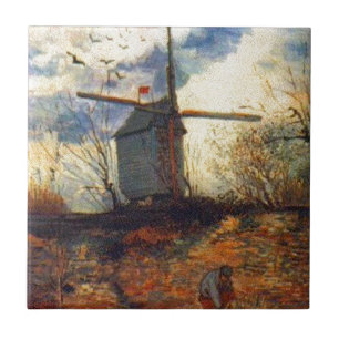 Die Mühle von La Galette Van Gogh Fliese