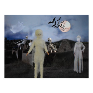Die Mumie und Freunde. Halloween Poster