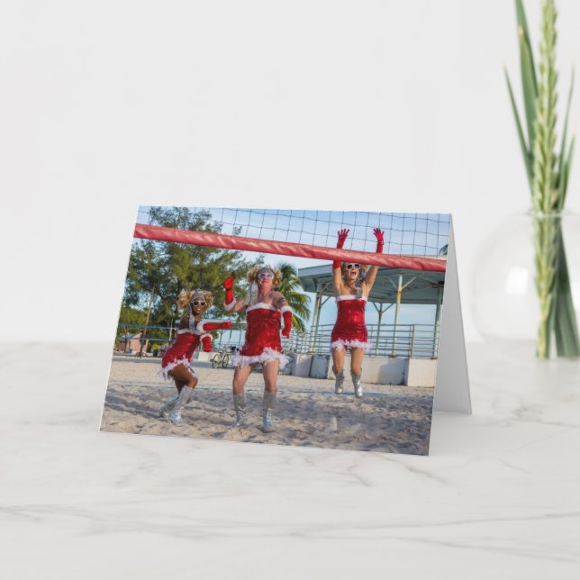 Die Muriels spielen Ball! Weihnachtskarte Feiertagskarte (Vorderseite)