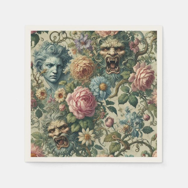 Die Muse Cerulean - gotisch Viktorianisch Serviette (Vorderseite)