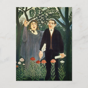 Die Muse Inspirierte den Dichter, 1909 Postkarte