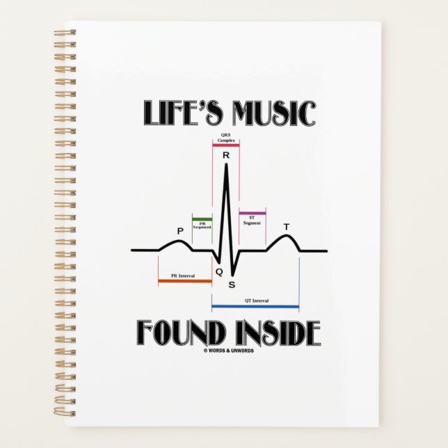 Die Musik des Lebens im EKG-Elektrokardiogramm Planer (Vorderseite)