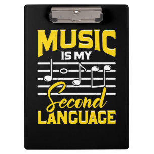 Die Musik des Lehrers ist meine zweite Sprache Klemmbrett