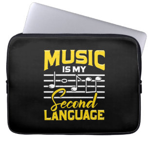 Die Musik des Lehrers ist meine zweite Sprache Laptopschutzhülle