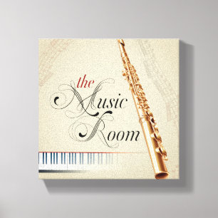 Die Musik-Raum-Flöte Leinwanddruck