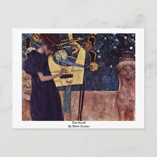 Die Musik von Klimt Gustav Postkarte (Vorderseite)