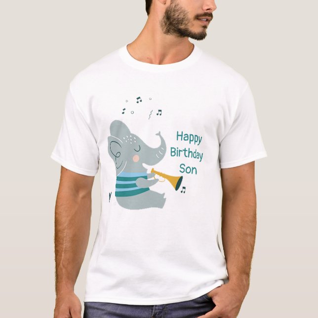 Die musikalische Elefant Tri-Blend Shirt (Vorderseite)