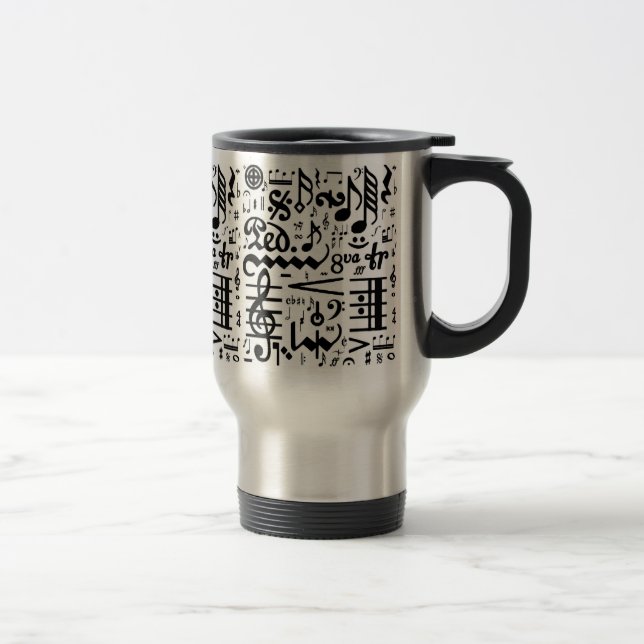 Die musikalische Symbol-Reise-Tasse Reisebecher (Rechts)