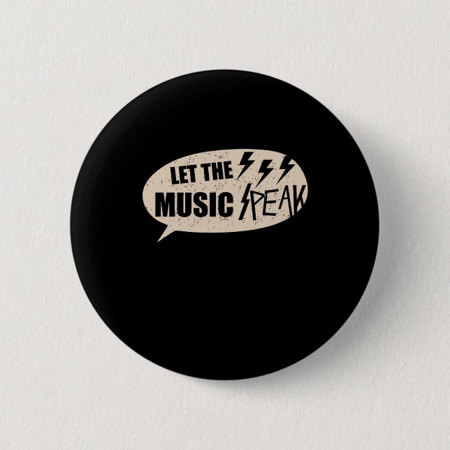 Die Musikspitze gelassen Button (Vorderseite)
